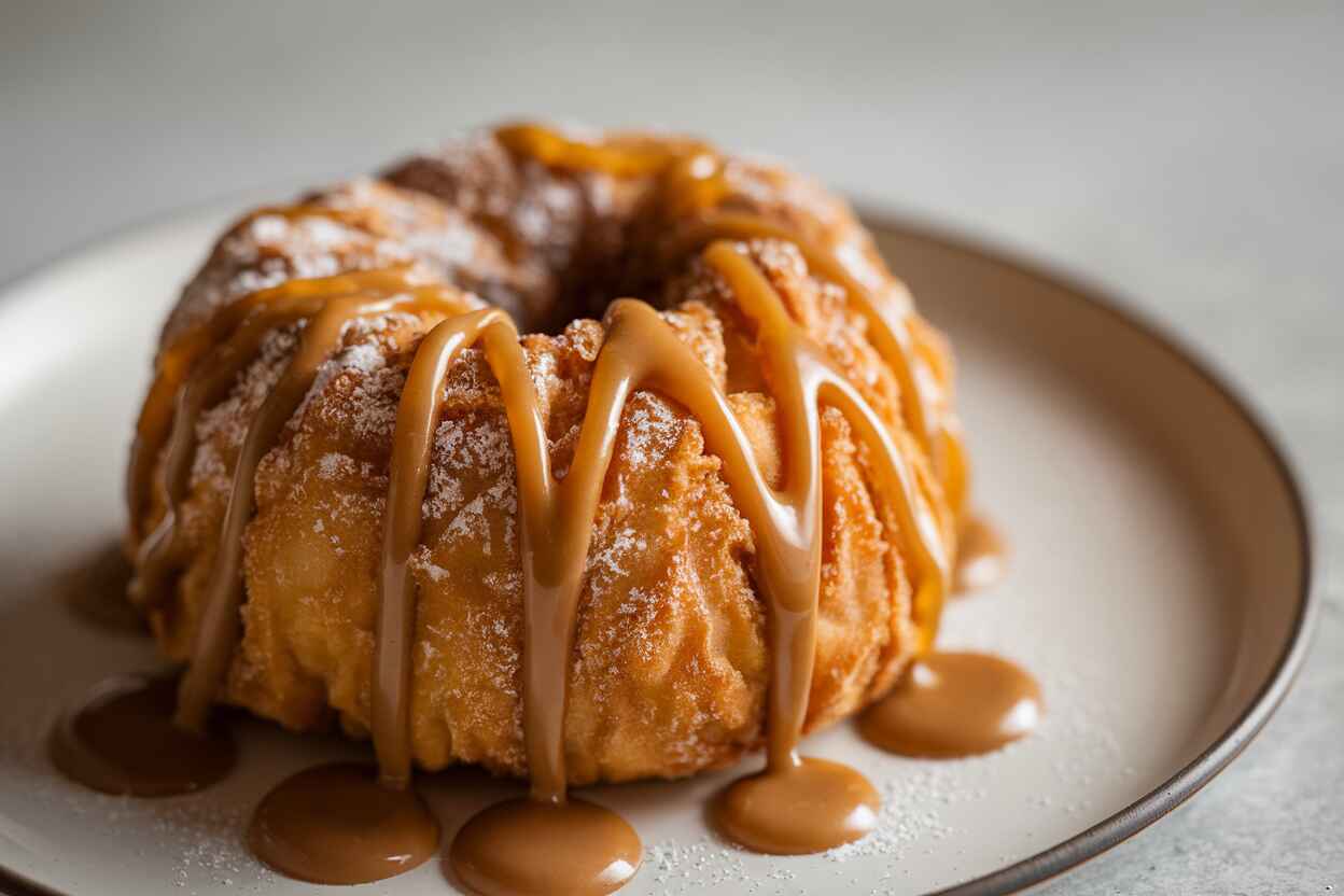 Golden fried Xango dessert roll dusted with cinnamon sugar